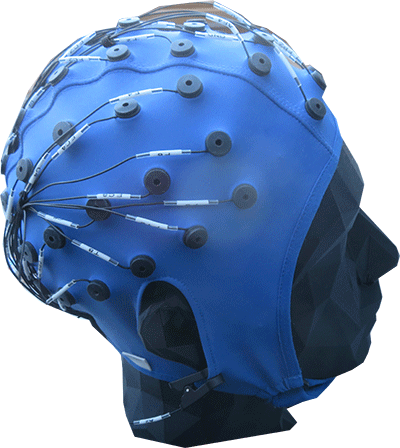Custom EEG CAP 64chs built by David Vivancos
